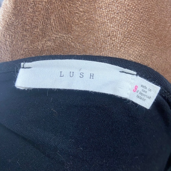 Lush Freya Criss Cross Back Knit Black Long Sleeve Bodysuit - Picture 6 of 7